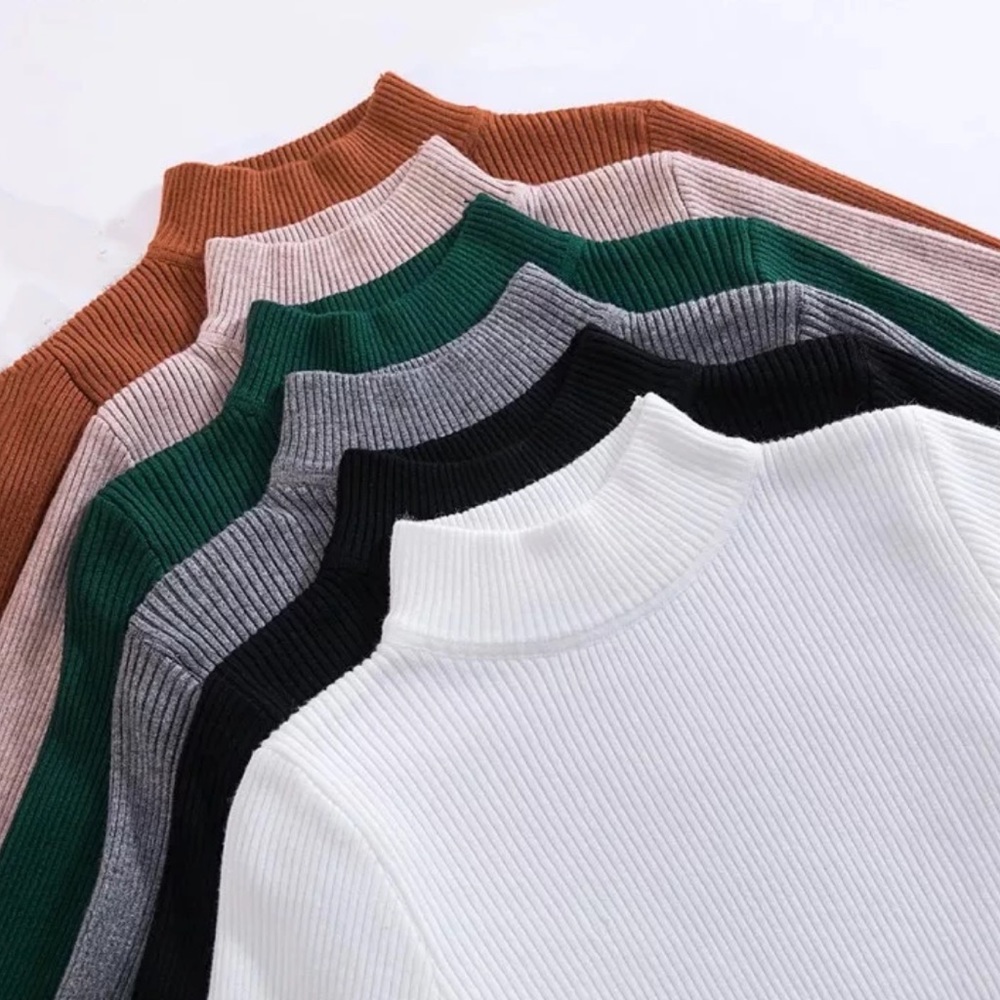 New! Ultra Soft Ribbed Tuetleneck Sweater - Picture 2 of 8